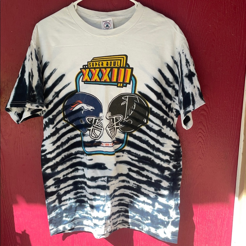 Superbowl 33 1999  Atlanta vs Denver tie dye Tshirt